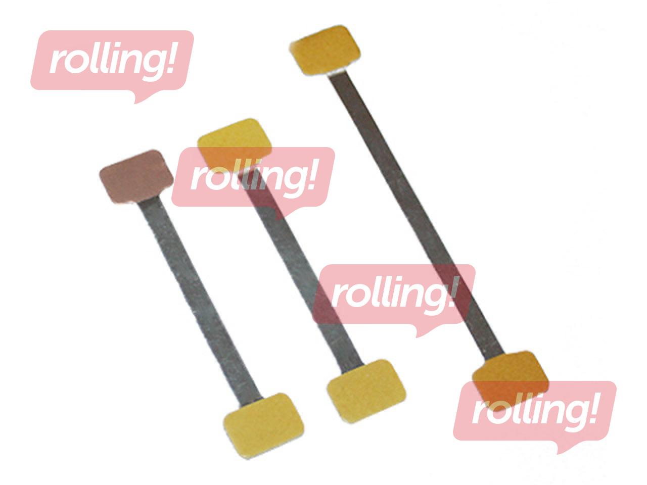 Aluminium wobbler holder, with 2 foamed adhesive tape pads, 7.4cm, 100 pcs.