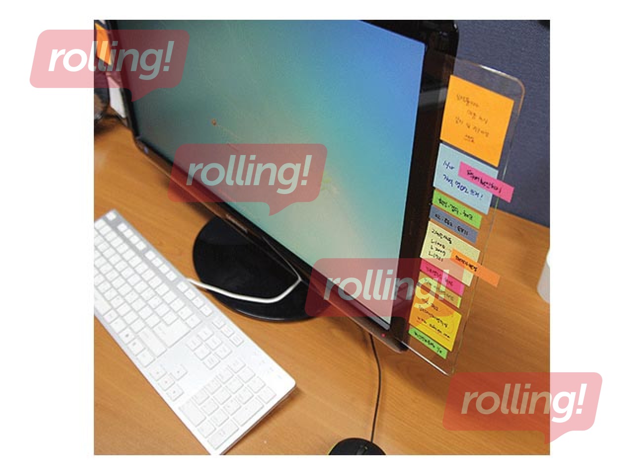 Pašlīmējošais līmlapiņu turētājs Monitor Memo Board