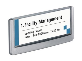 Door sign Durable Click, 149X52.5 mm, graphite