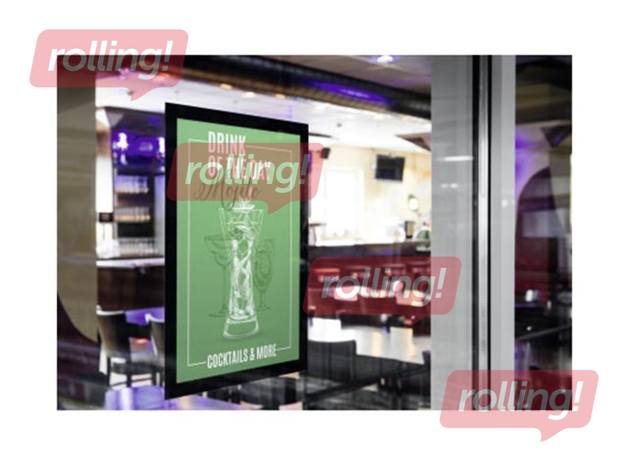 Informācijas kabata, pašlīpoša Duraframe Sun  A4, ar melnu rāmi, 2 gab