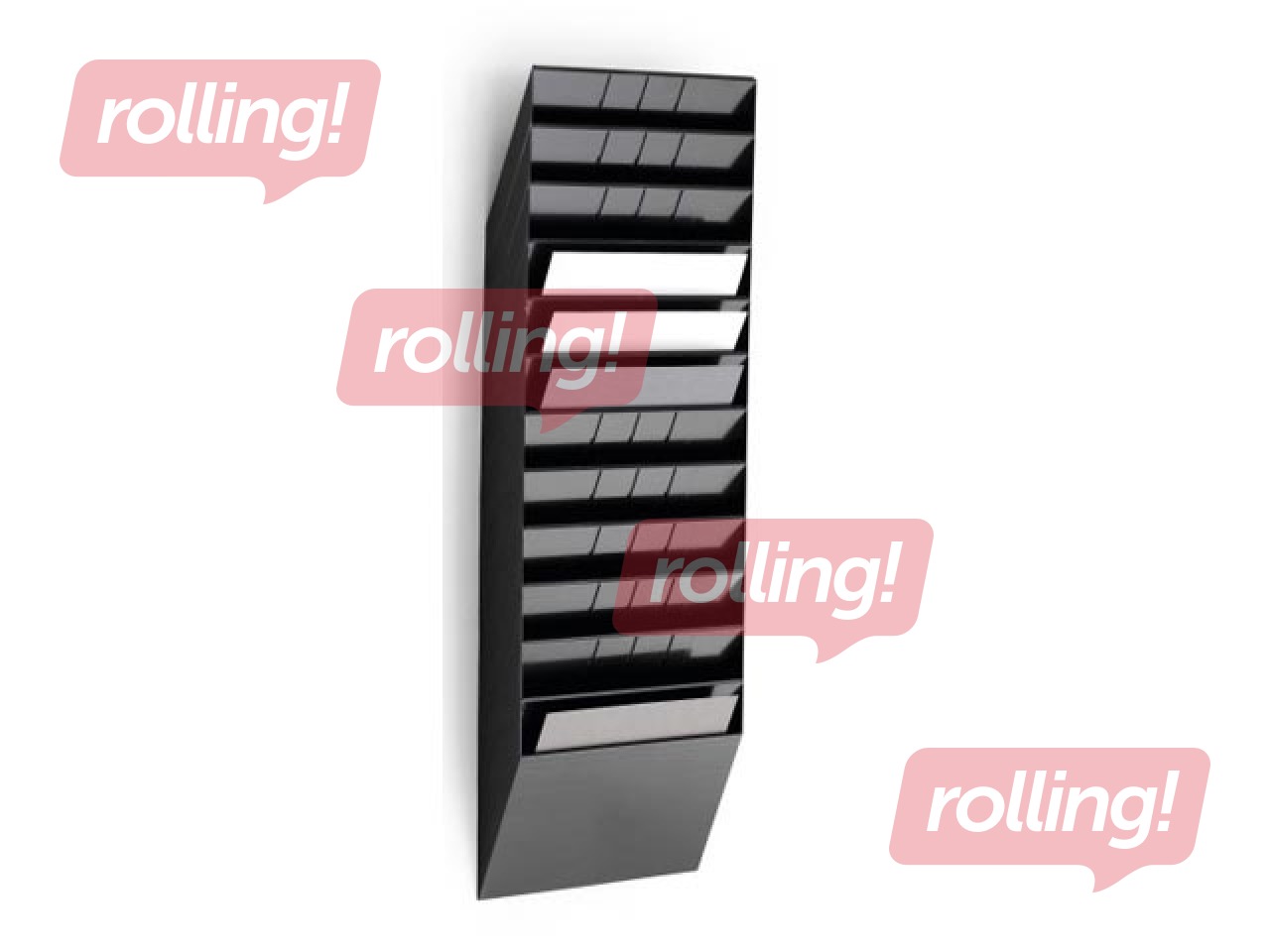 Prospektu turētājs Durable Flexiboxx 12, A4, melns , vertikāls