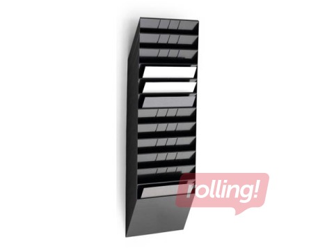 Стенд для проспектов  Durable Flexiboxx 12, A4, черный, вертикальный