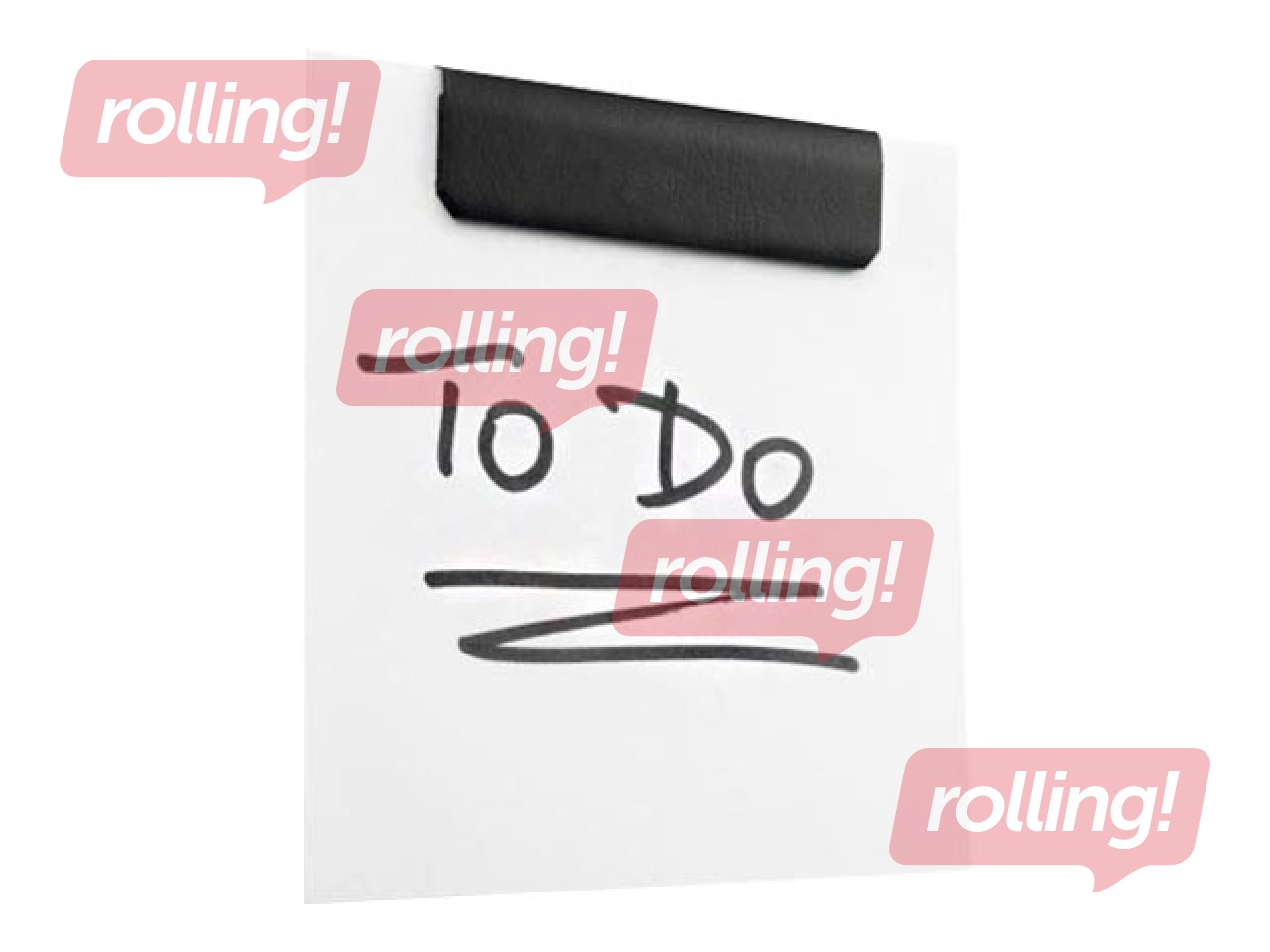 Magnētiskais klipsis piezīmēm Durafix, 60 mm, melns, 5 gab.