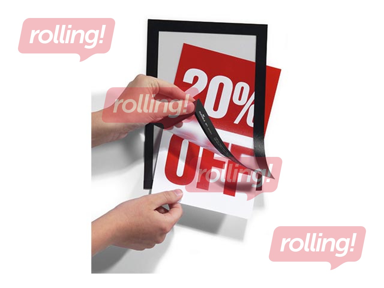 Information pocket Duraframe  A5, self-adhesive, with a black frame, 2 pcs