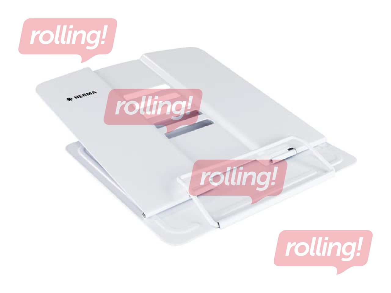 Grāmatu turētājs Herma, metāla, balts