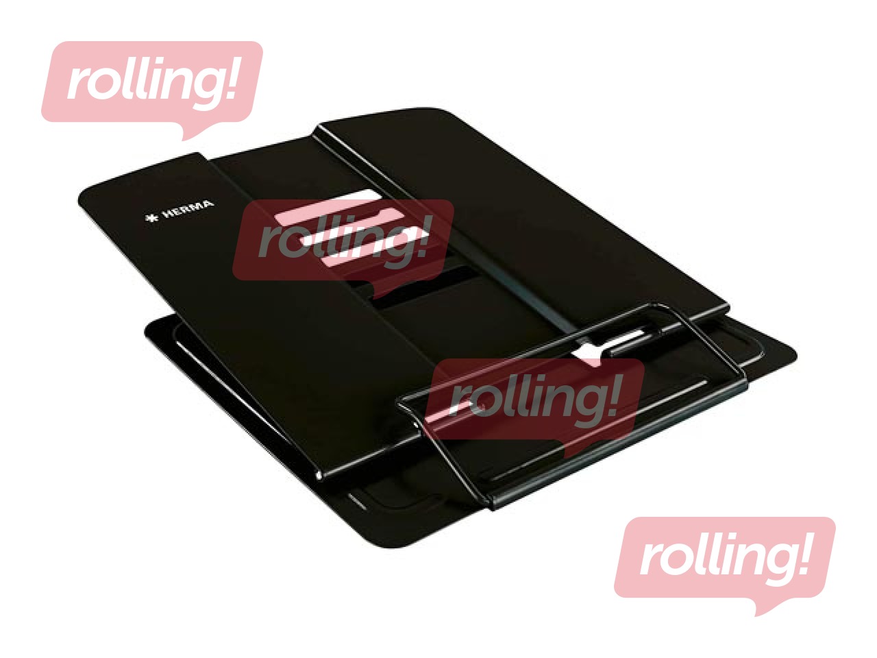 Grāmatu turētājs Herma, metāla, melns