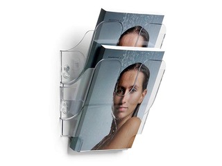 Ajakirjade hoidja Durable Flexiplus 2, A5, läbipaistev, vertikaalne