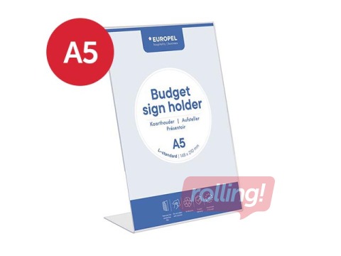 Держатель проспектов Europel,  A5, L - форма, вертикальный