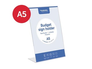 Infomaterjali hoidja Europel, A5, kaldega, vertikaalne