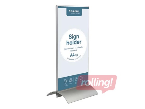 Prospektu turētājs Europel, 1/3 A4, T - veida, vertikāls