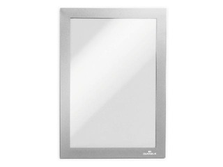 Информационный самоклеющийся карман Duraframe  A5, с серебристой рамкой, 2 шт.