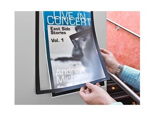 Informācijas kabata, pašlīpoša Duraframe  A3, ar melnu rāmi, 2 gab