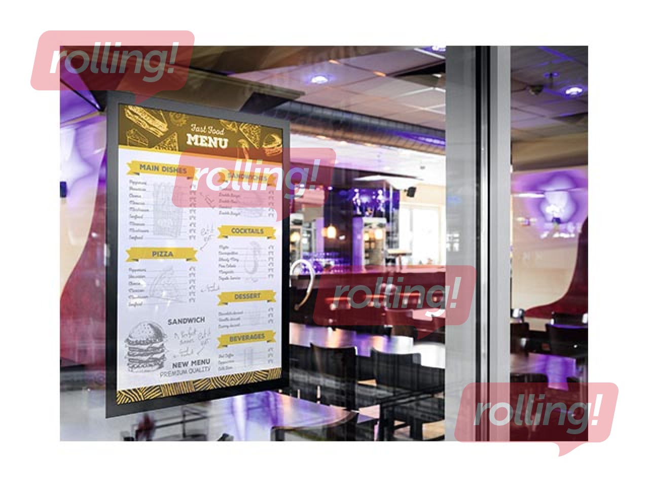 SALE Infotasku Duraframe Sun, isekleepuv A3, musta raamiga