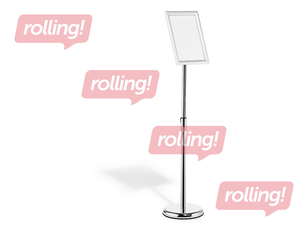 Informācijas statīvs ar alumīnija rāmi Durable, A4, grīdas