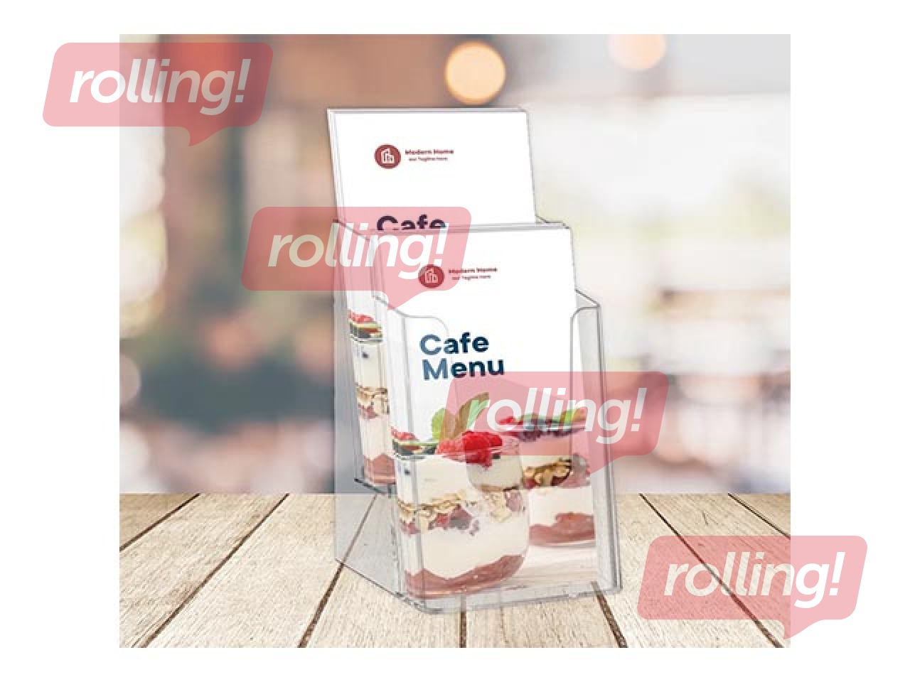 Bukletu turētājs Europel 1/3 no A4 ar 2 kabatām