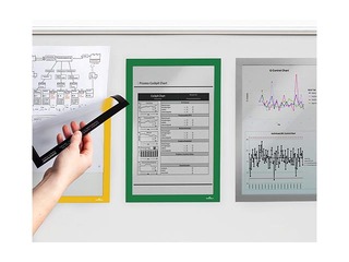 Magnētiska informācijas kabata, Duraframe A4, ar zaļu rāmi, 5 gab.