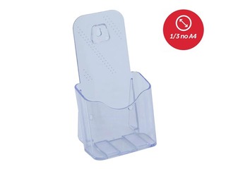 Brochure holder, free-standing or wall-mountable, 1/3 of A4