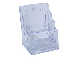 Brochure holder, freestanding or wall-mountable, with 3 pockets, A5
