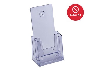 Держатель для брошюр, стоящий отдельно или крепящийся к стене, с 2 карманами, 1/3 от  A4.