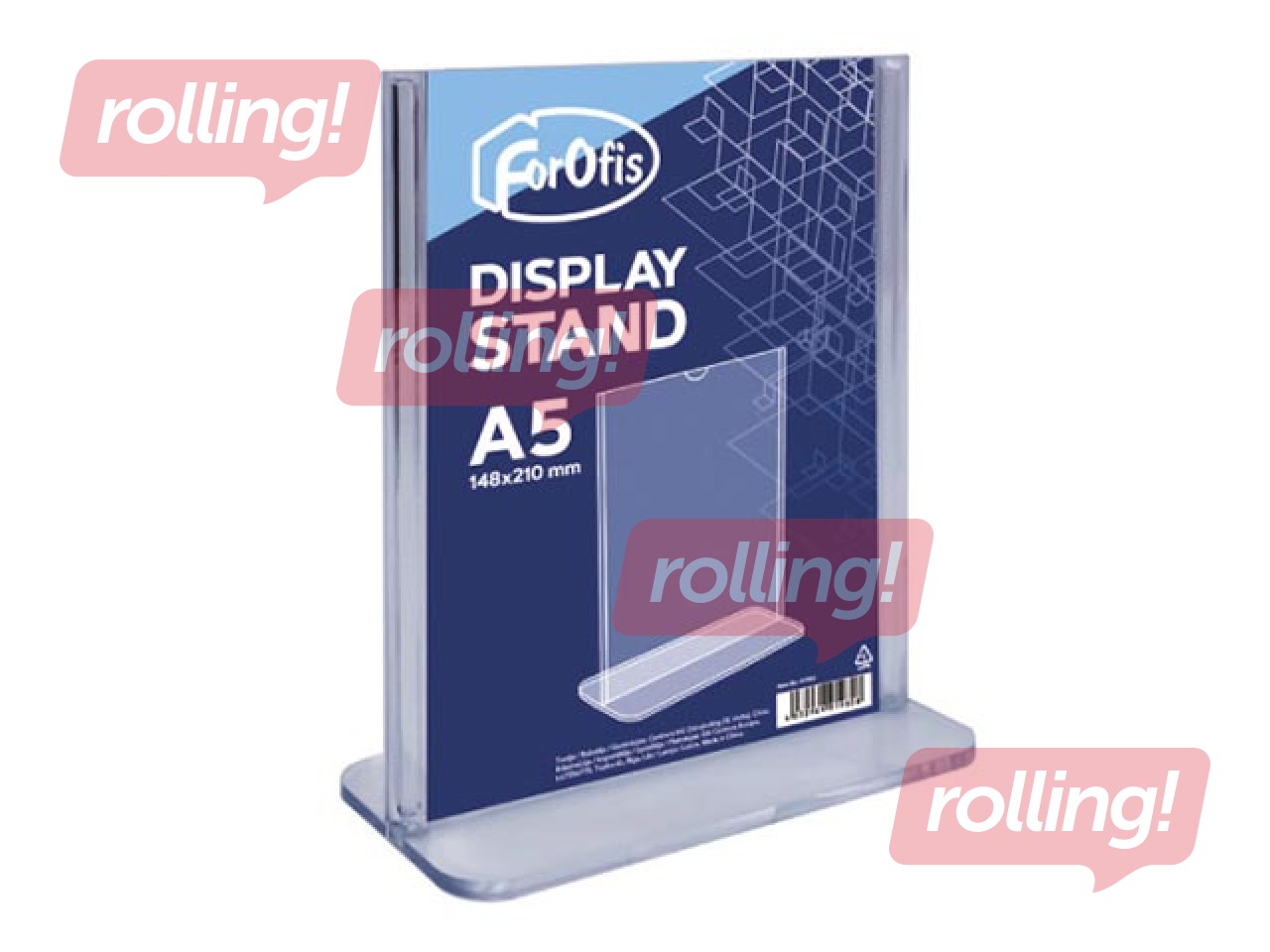 Prospektu turētājs, T-veida, A5, caurspīdīgs, vertikāls