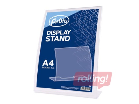 Prospektu turētājs, L-veida, A4, caurspīdīgs, vertikāls