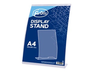 Brošüüride hoidja, L-kujuline, A4, läbipaistev, vertikaalne