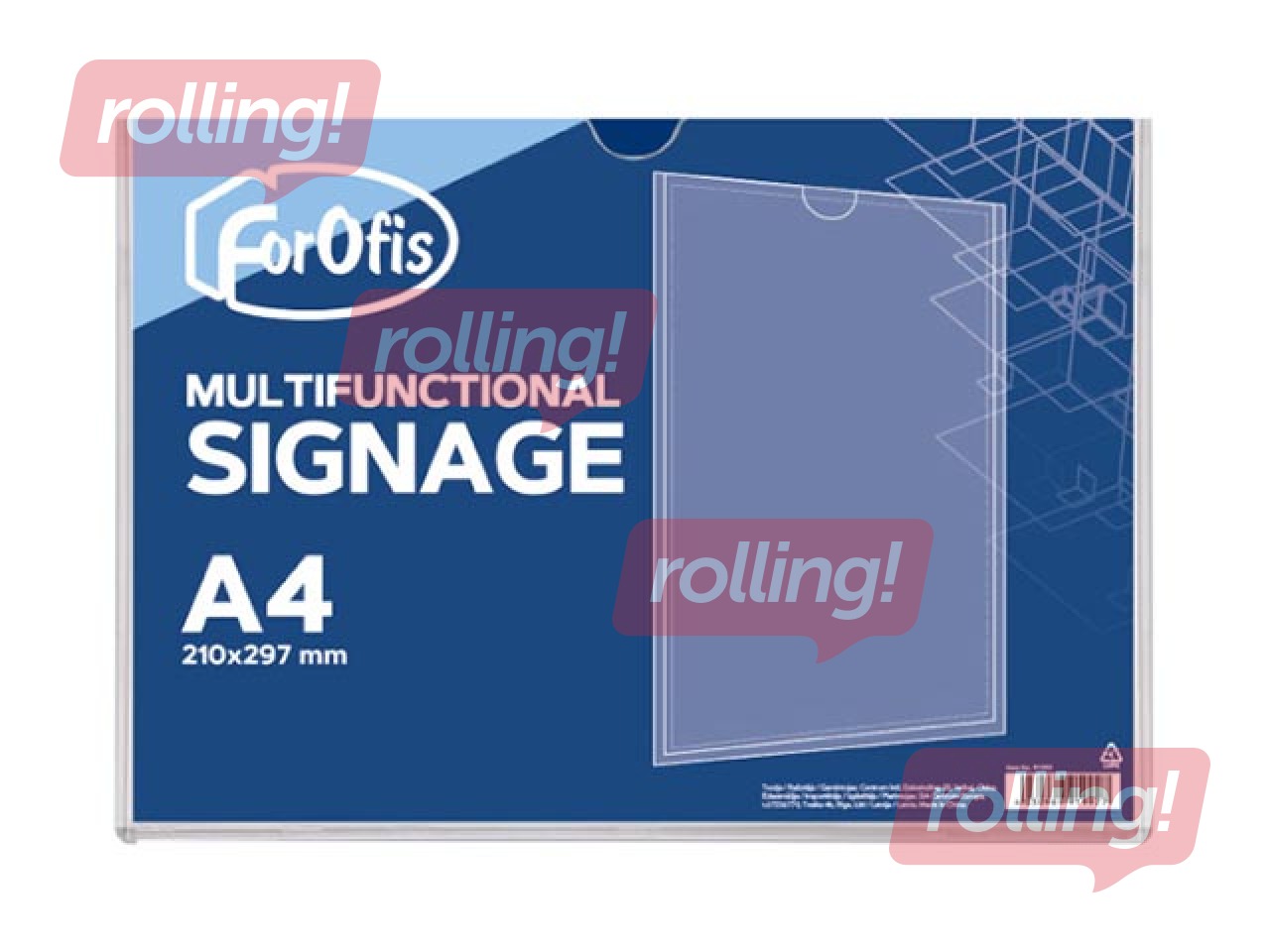 Informational plaque, horizontal, A4