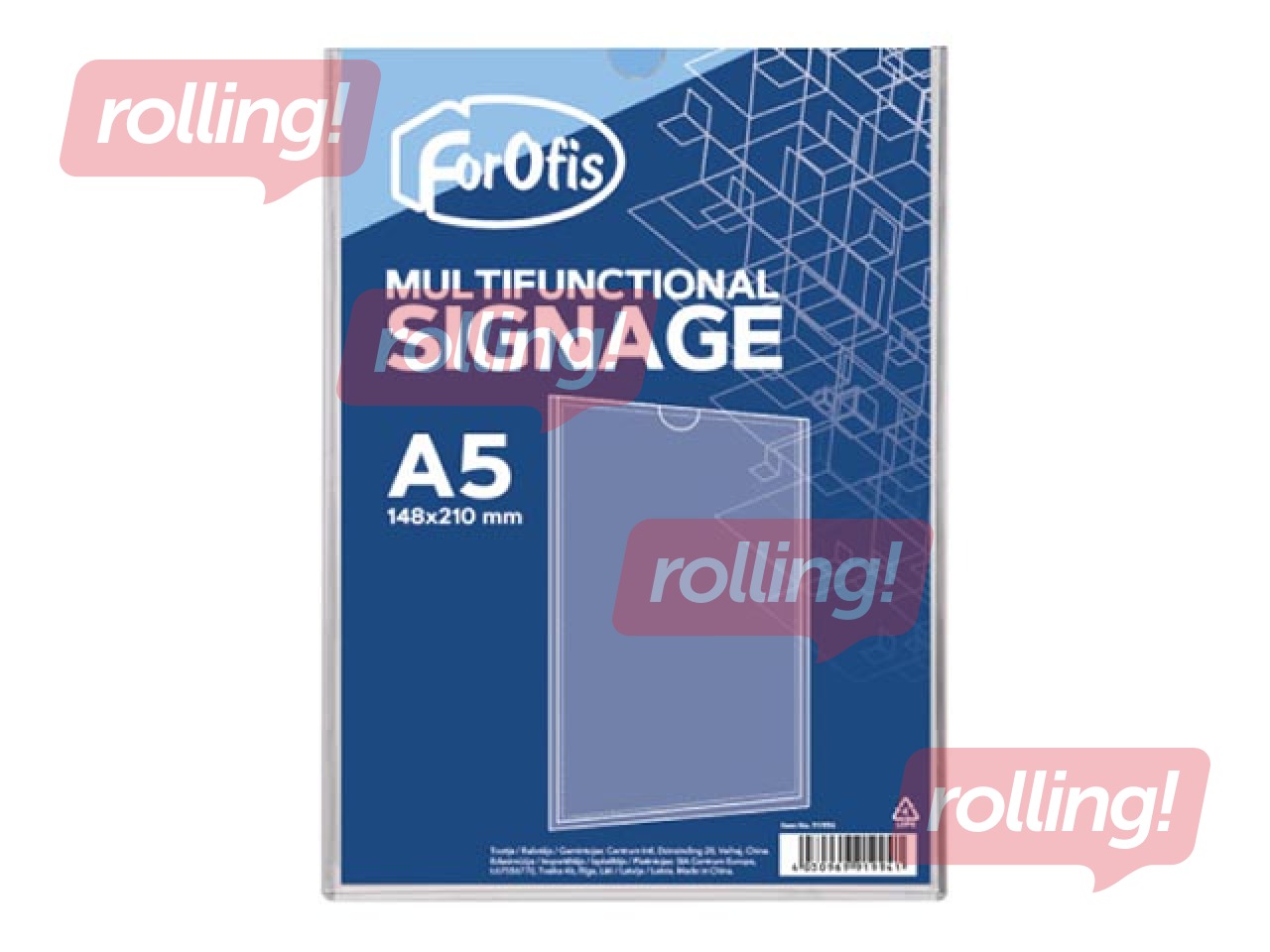 Informational plaque, vertical, transparent, A5