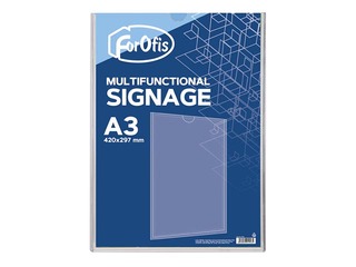 Информационная табличка, вертикальная, прозрачная, A3