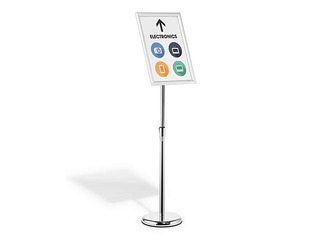 Information stand with aluminum frame Durable, A3, floor