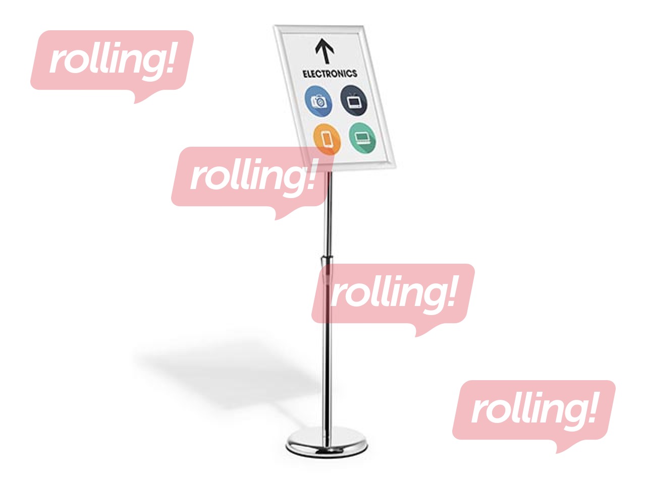 Information stand with aluminum frame Durable, A3, floor