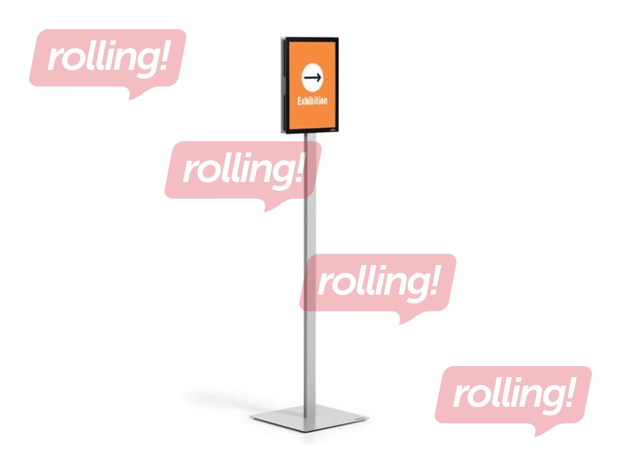 Informācijas statīvs ar metāla plāksni, Durable, grīdas, A4