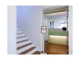 Информационная стойка с металлической пластиной Durable, напольная, A4