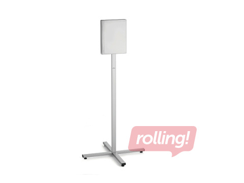 Information stand with metal plate, Durable, floor-standing, waterproof, A4