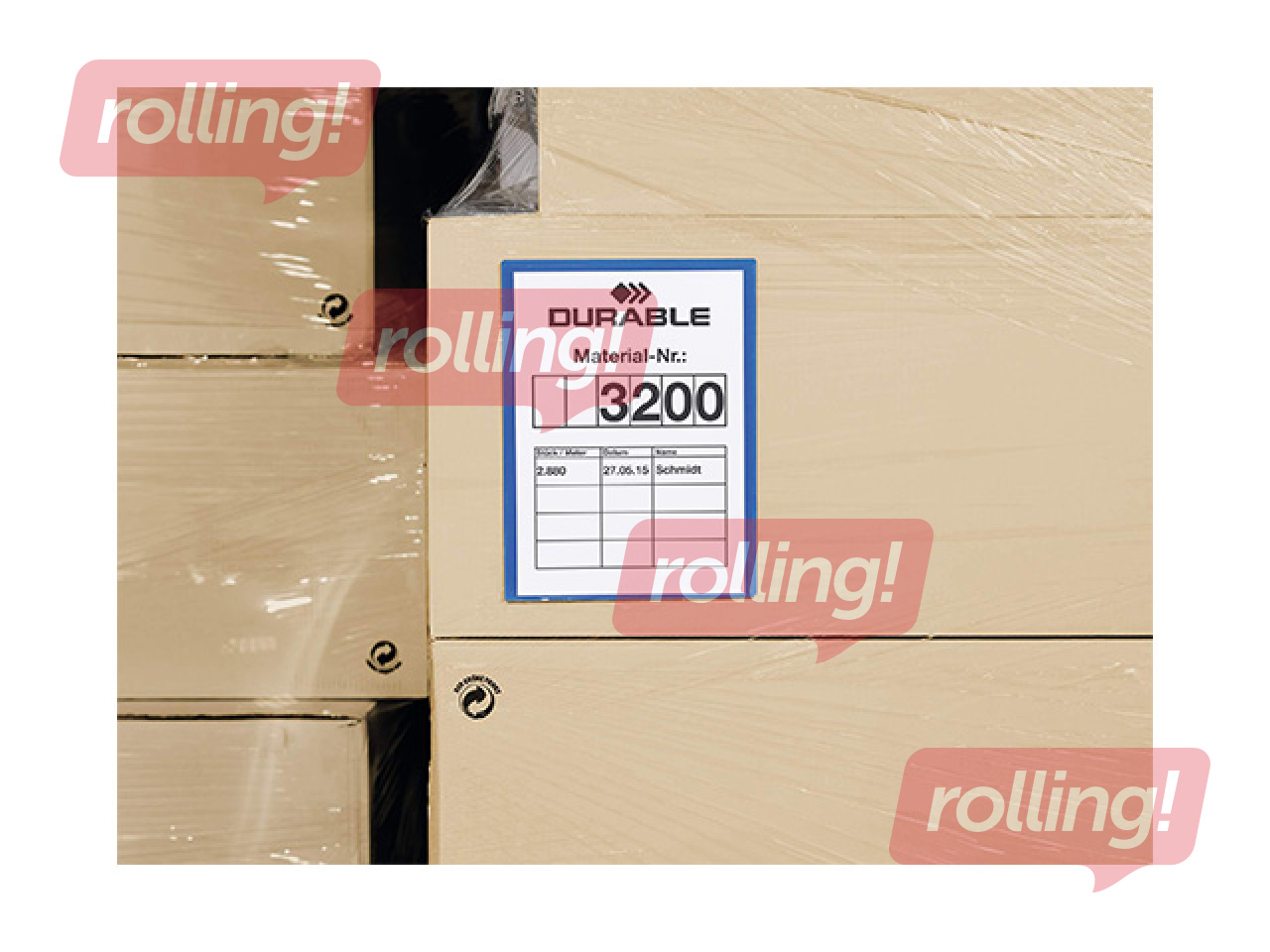 Informācijas kabata Durable, pašlīmējoša, A4, vertikāla, zila, 1 gb