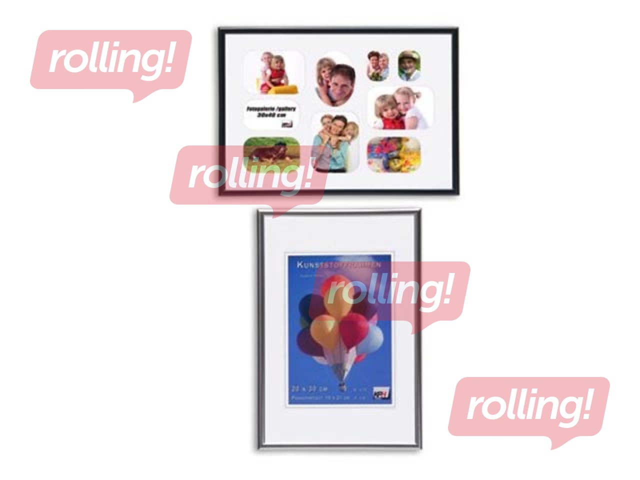 Фоторамка, A4, пластиковая, серебристая