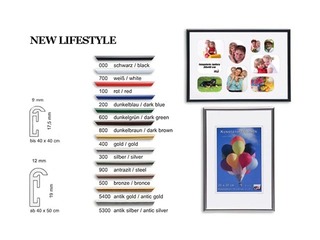 Фоторамка, A4, пластиковая, серебристая