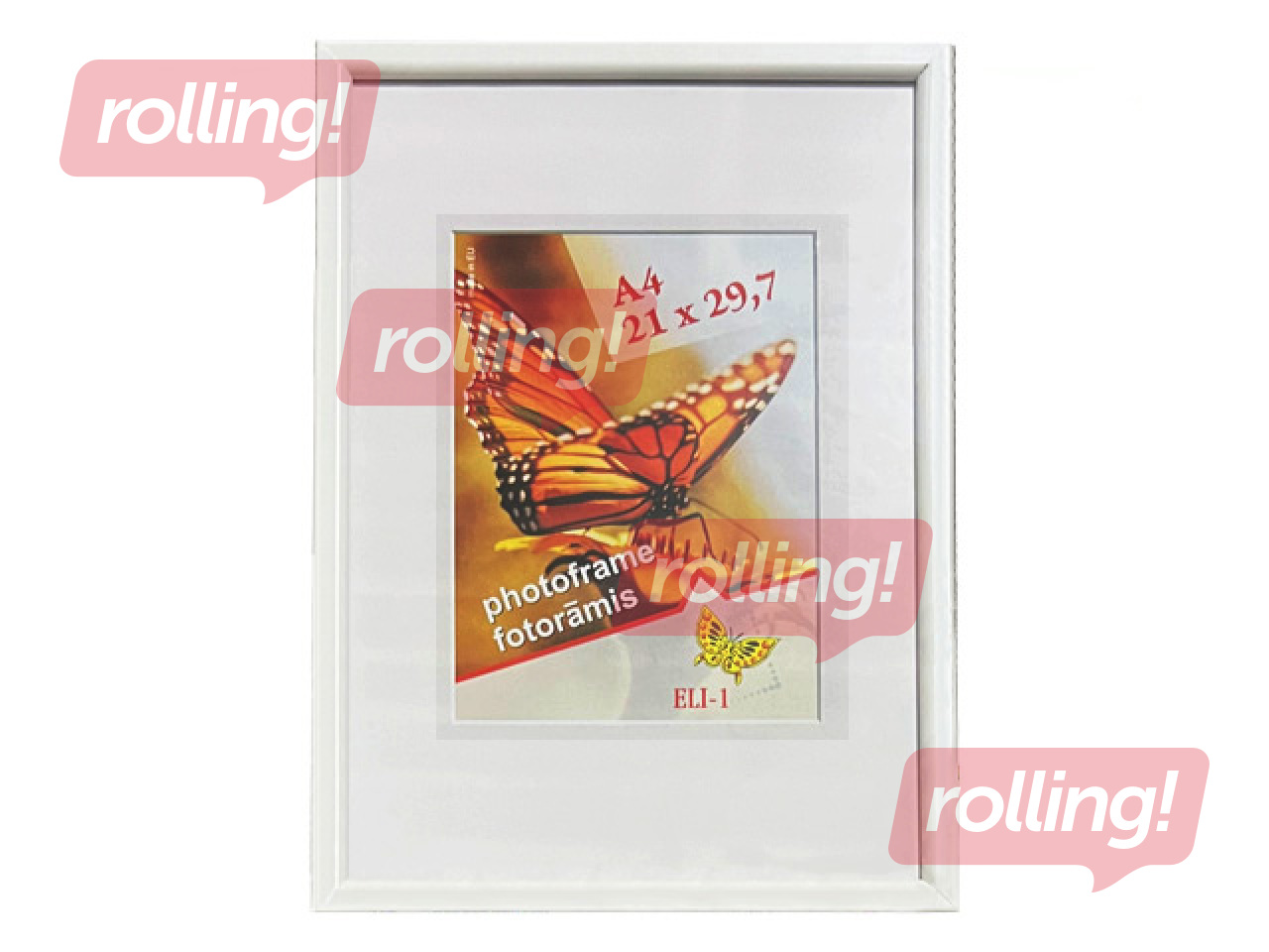 Photo frame Aura, A4, plastic, white