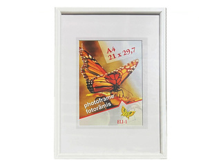 Pildiraam Aura, A4, plastik, valge