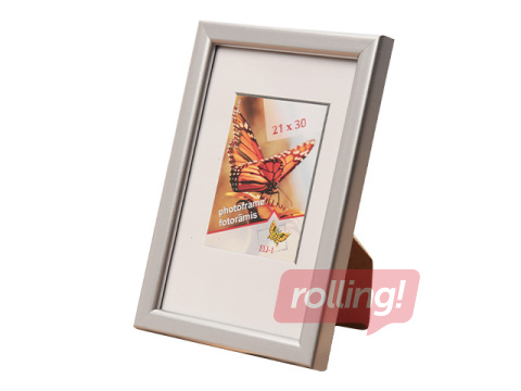 Foto rāmis Aura New, plastikāta, sudraba, 21x30cm