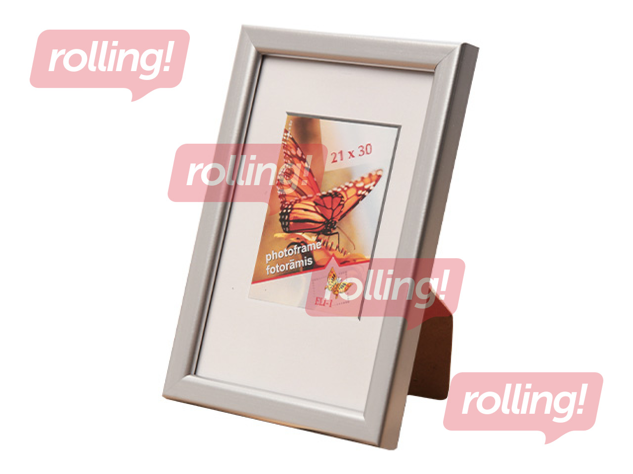 Photo frame Aura New, plastic, silver, 21x30cm