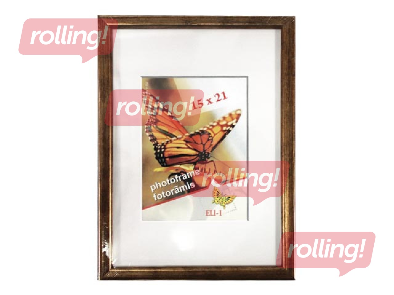 Photo frame, Aura, A5, plastic, antique gold