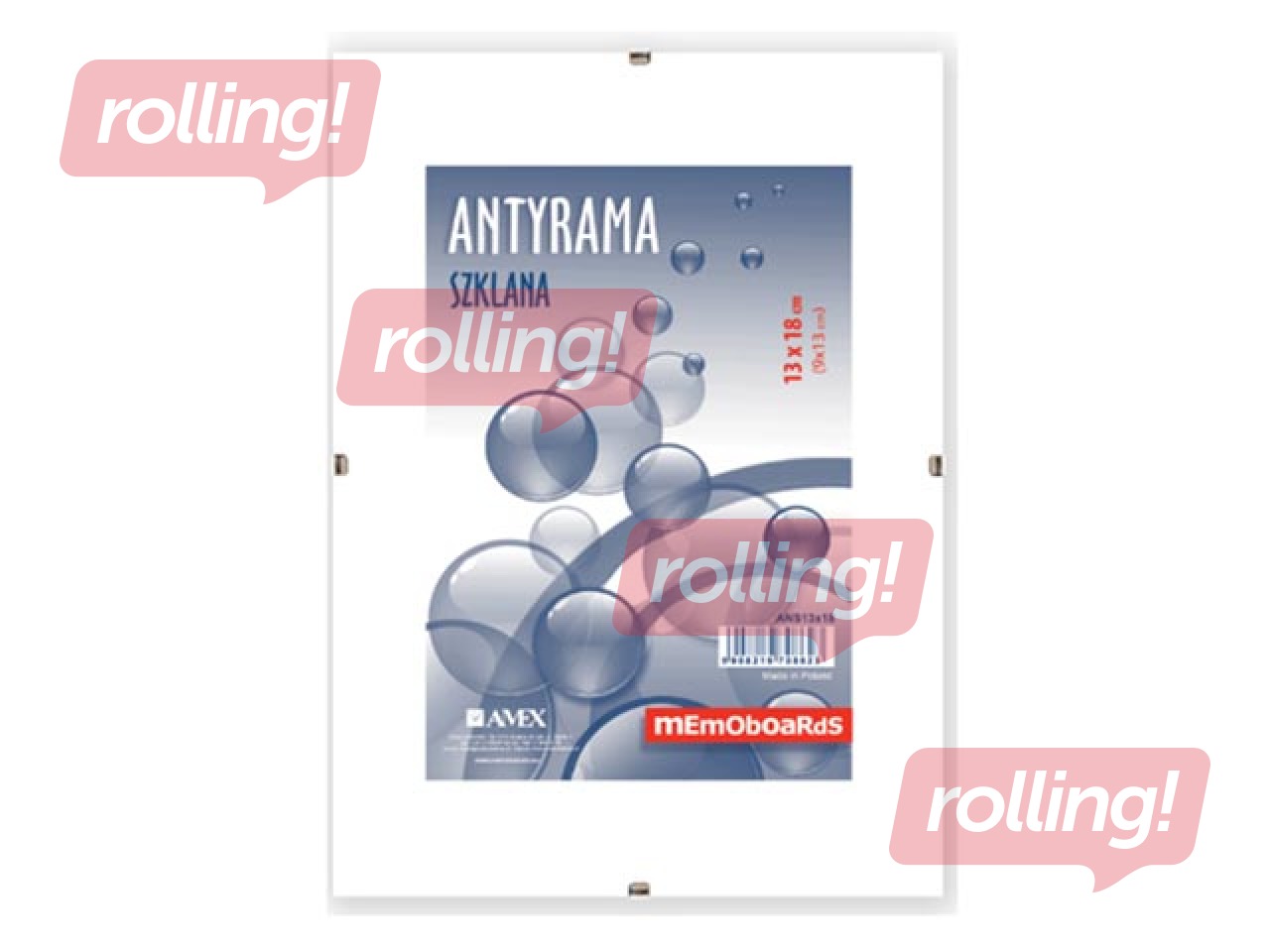 Informācijas rāmis, stikla, A4