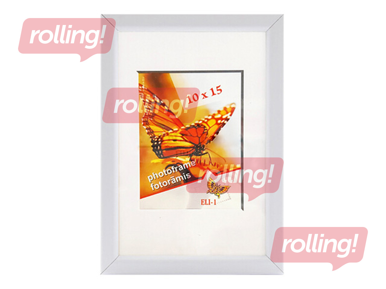 Pildiraam Aura, 10x15 cm, plastik, valge