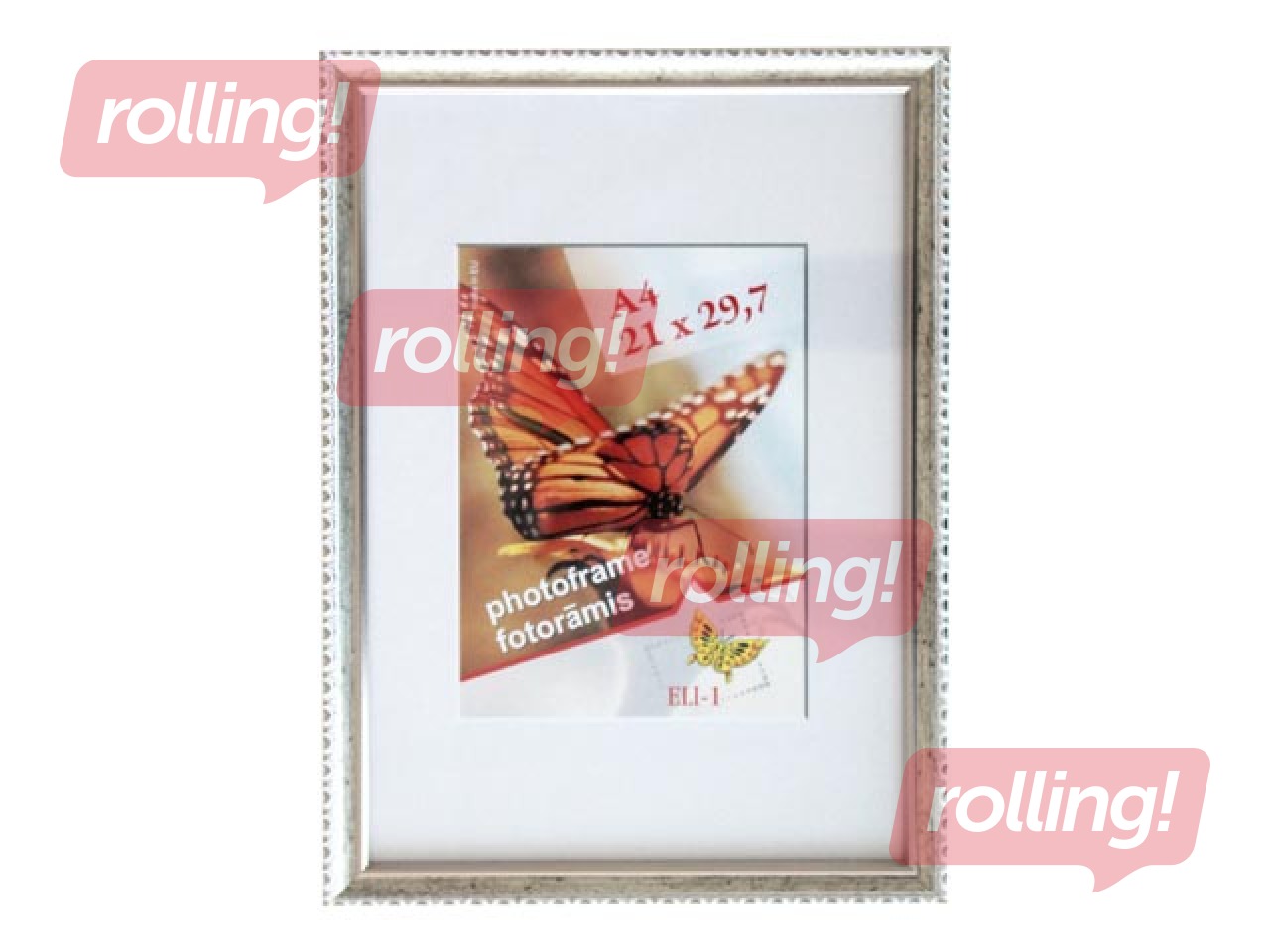 Foto rāmis Osaka, A4, plastikāta, antīks sudrabs