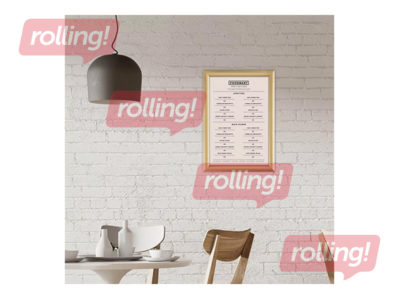 Alumīnija profilu rāmis ar skavām, zelta, A4