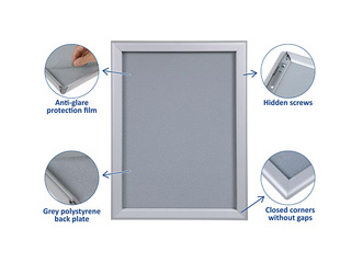 Alumīnija profilu rāmis ar skavām, zelta, A4