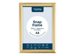 Aluminium profile snap frame, gold, A4