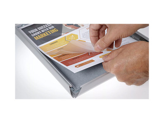 Aluminium profile snap frame, gold, A4