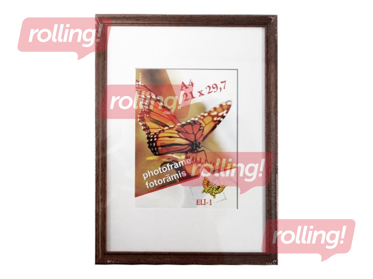 Photo frame Aura, A4, wooden, brown